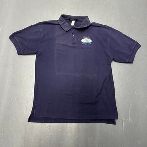Vintage 90s Disney vacation club navy blue polo shirt